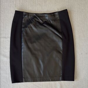 Ralph Lauren Faux Leather Straight  Midi Skirt Size 6